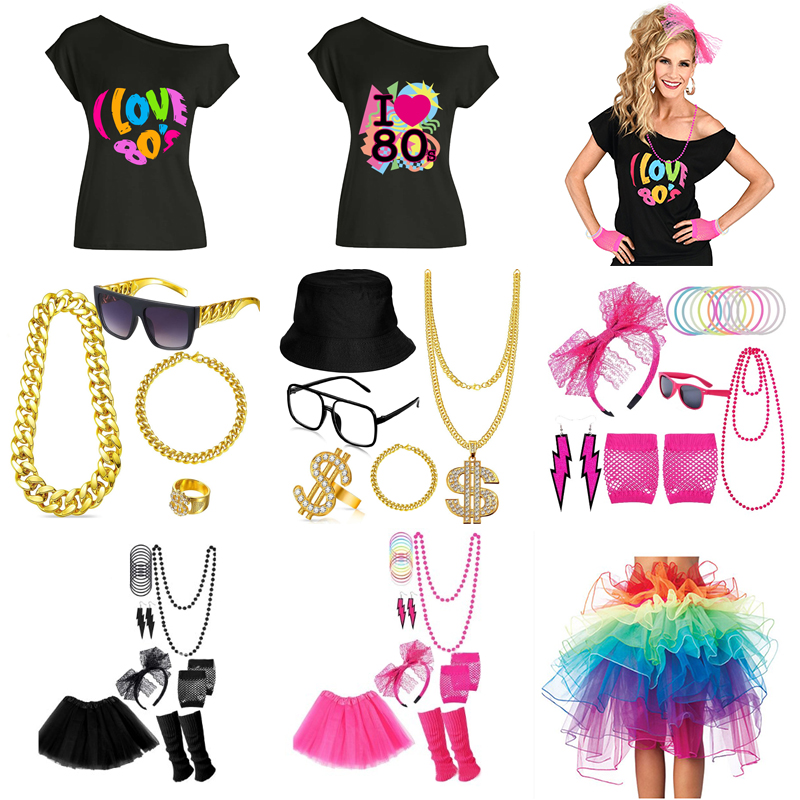 Women'S Fashion From The 80S - 80s Fancy Dress Accessories Retro Women