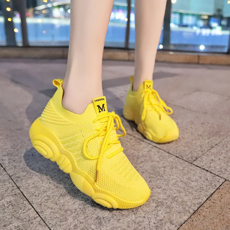 Women'S Yellow Fashion Sneakers - Fashion Sneakers Women Platform Sneakers Casual