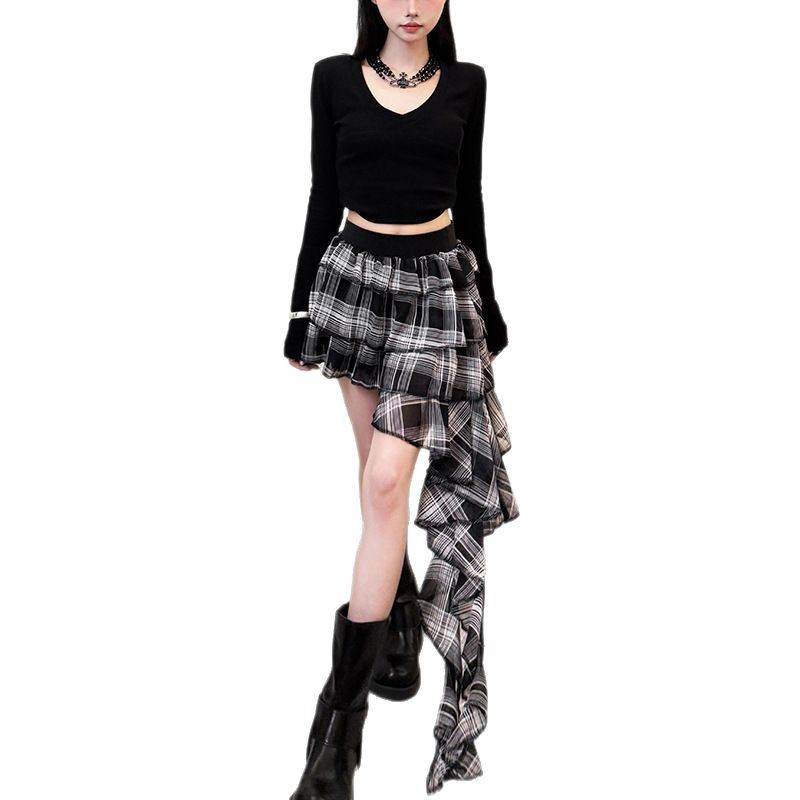 A-Line Skirt Midi - 2025 New Vintage Summer Temperament Midi