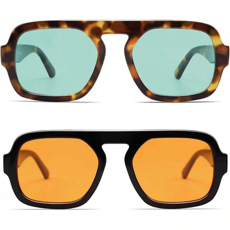 Women'S Fashion In The 70S - VANLINKER Oversized Retro Square Aviator For