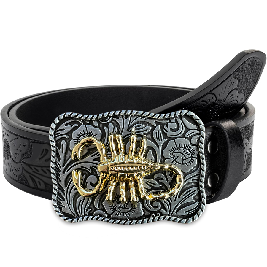 Women Fashion Nz - Scorpion Tang Grass Pattern Belt Exquisite