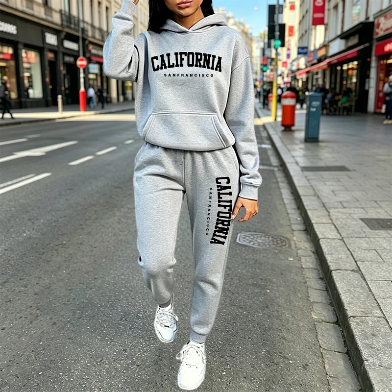 Women'S Fashion Hoodie - Urban Casual Fashion Hoodie Jogger Suit
