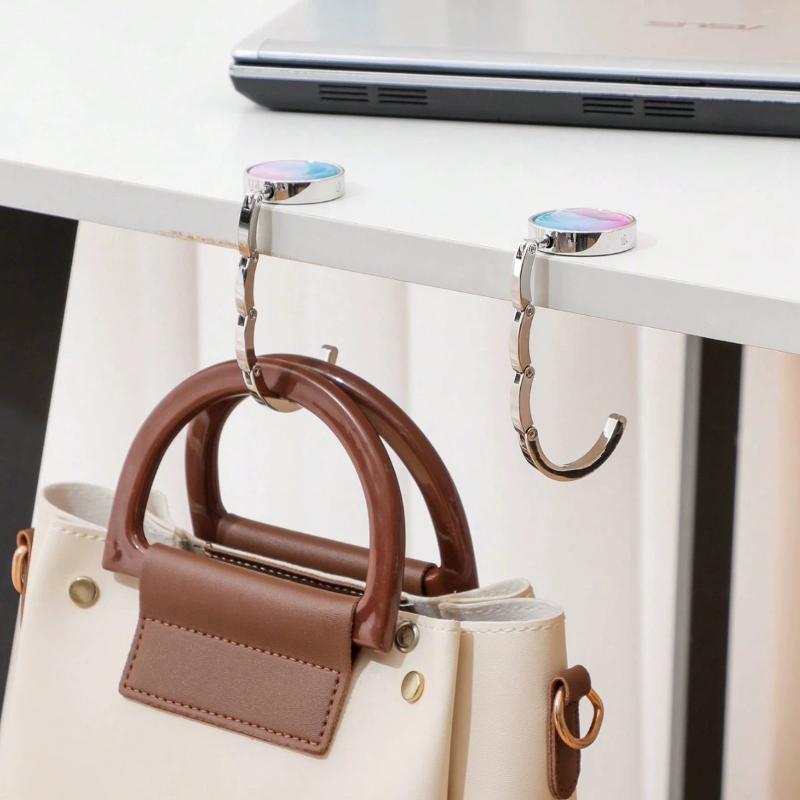 Women Fashion Handbags - New Fashion Foldable Handbag Hook Portable