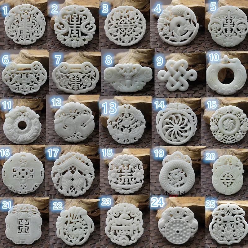 Women'S Fashion Jewellery - Natural White Jade Carved Lucky Dragon