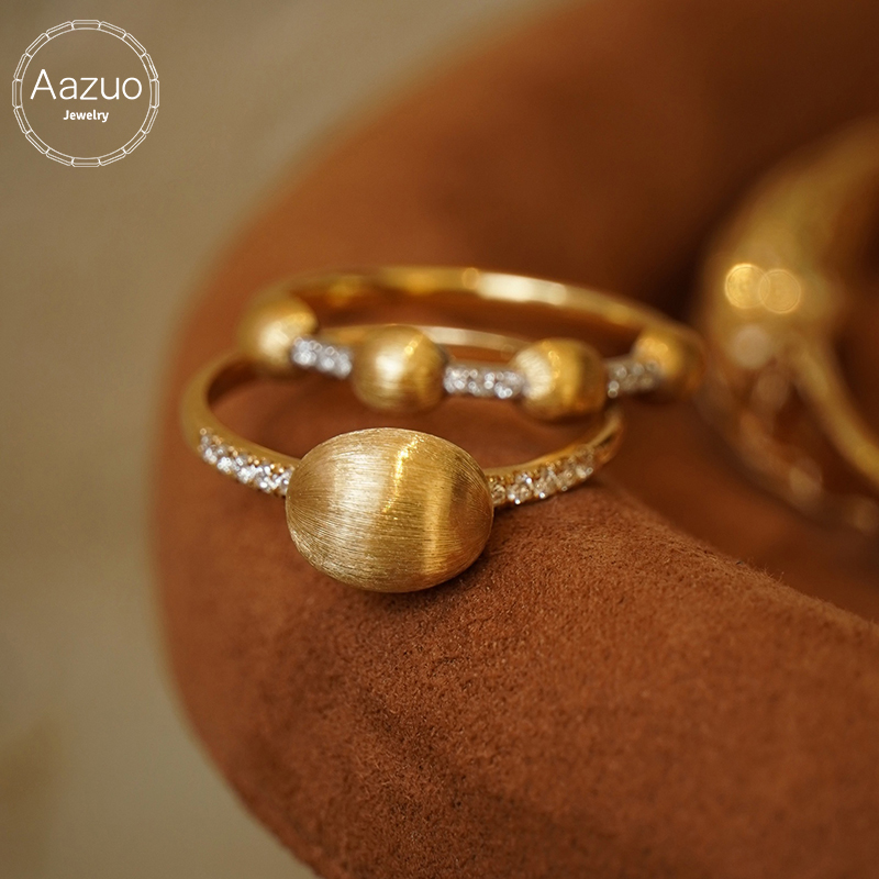Aazuo Fashion Vintage Jewelry  - Women'S Fashion Rings Gold 评论和价格