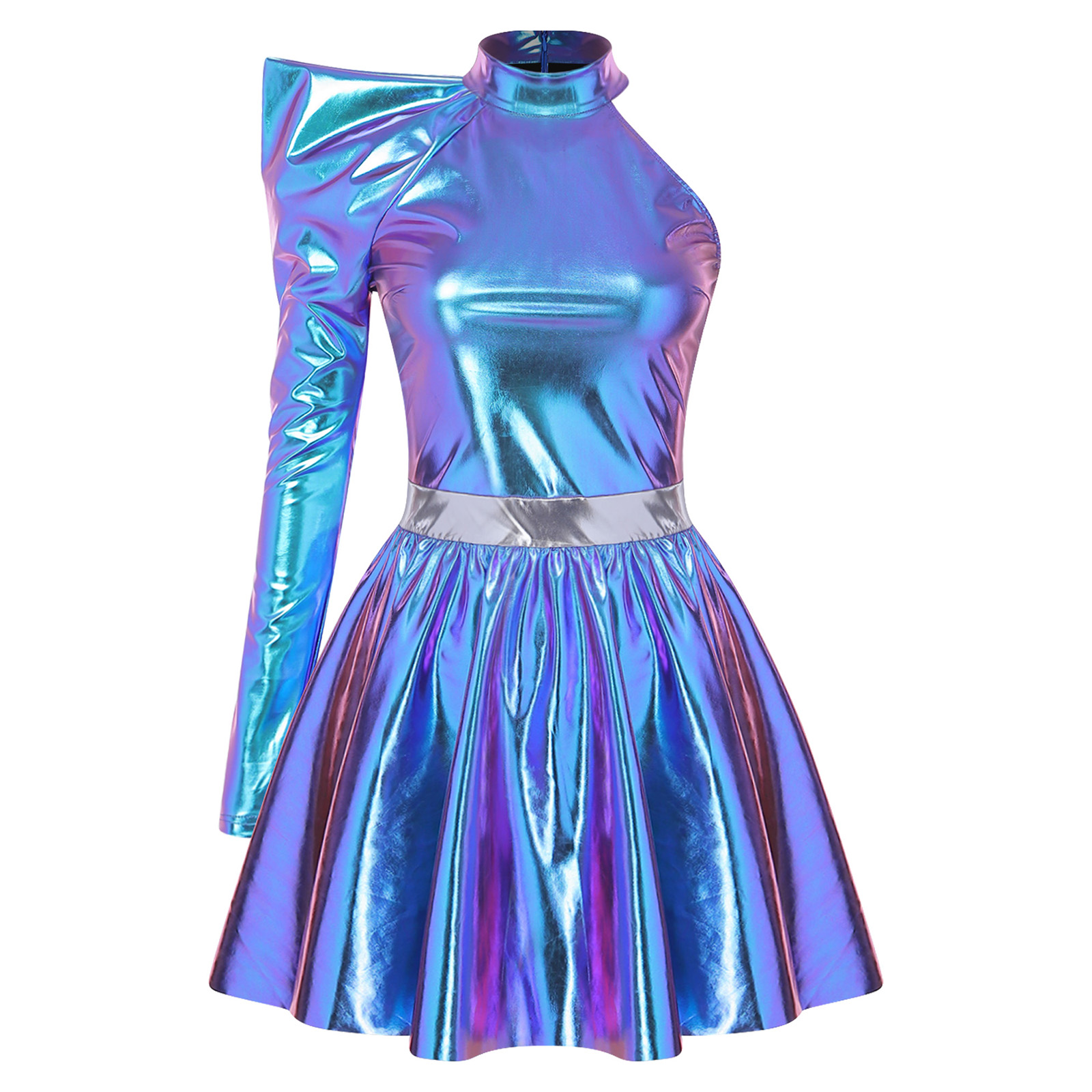 Womens 70s Disco Metallic Shin - Women'S Fashion In The 70S 评论和价格