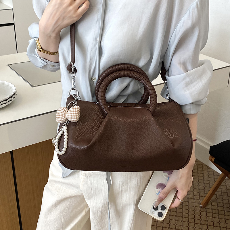 Pleated Design Round Top-handl - Women'S Fashion Boutique 评论和价格