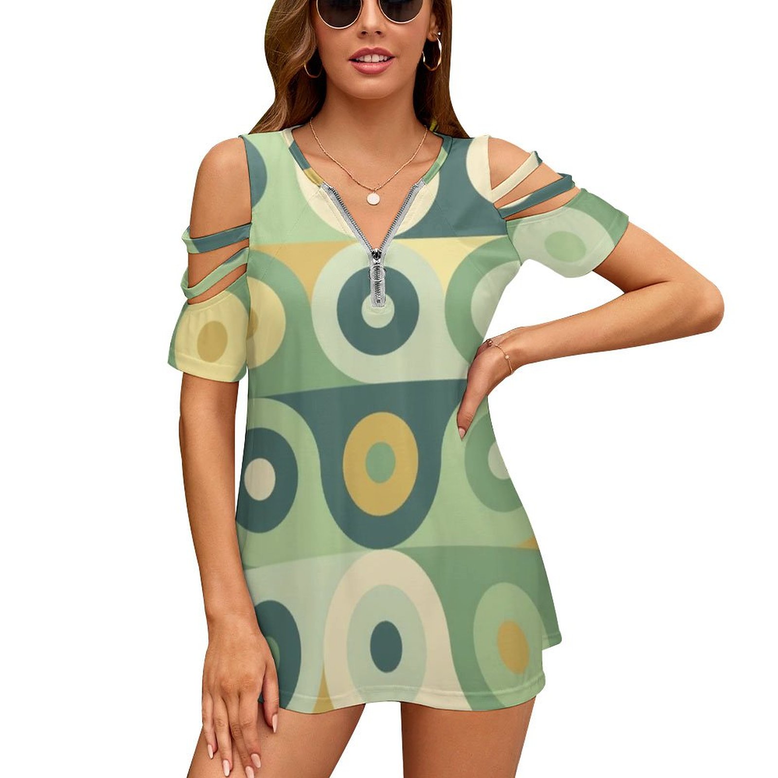 Groovy 70's Pattern Women Zipp - Women'S Fashion In The 70S 评论和价格