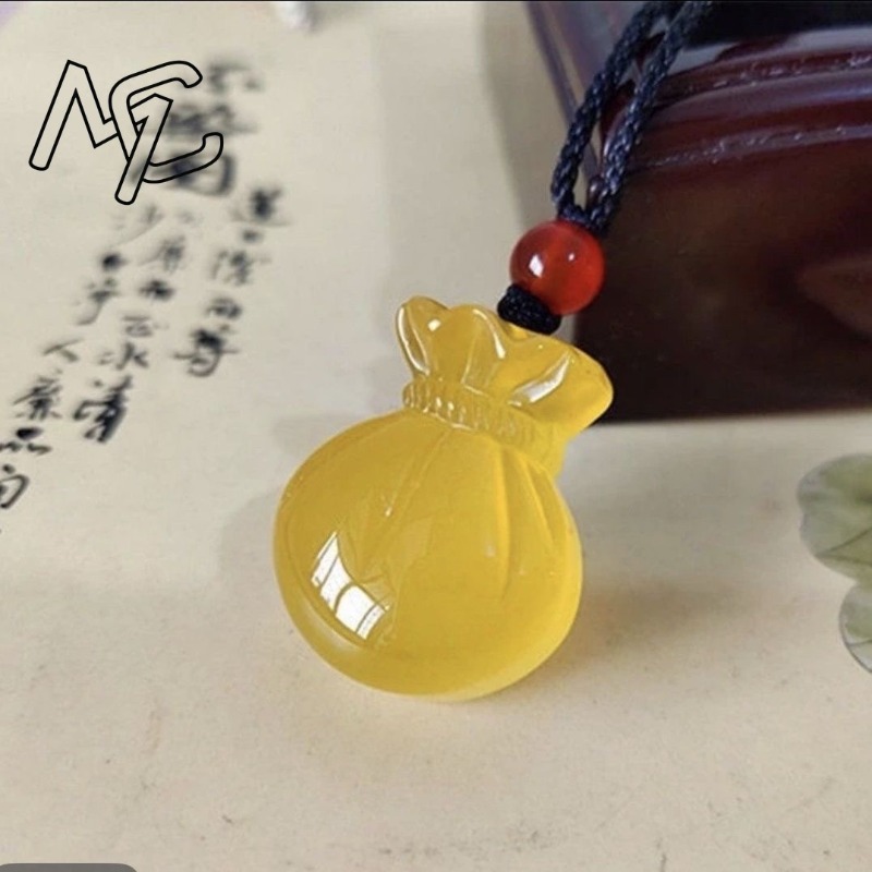 Natural Agate Blessing Bag Pen - Women'S Fashion Jewellery 评论和价格