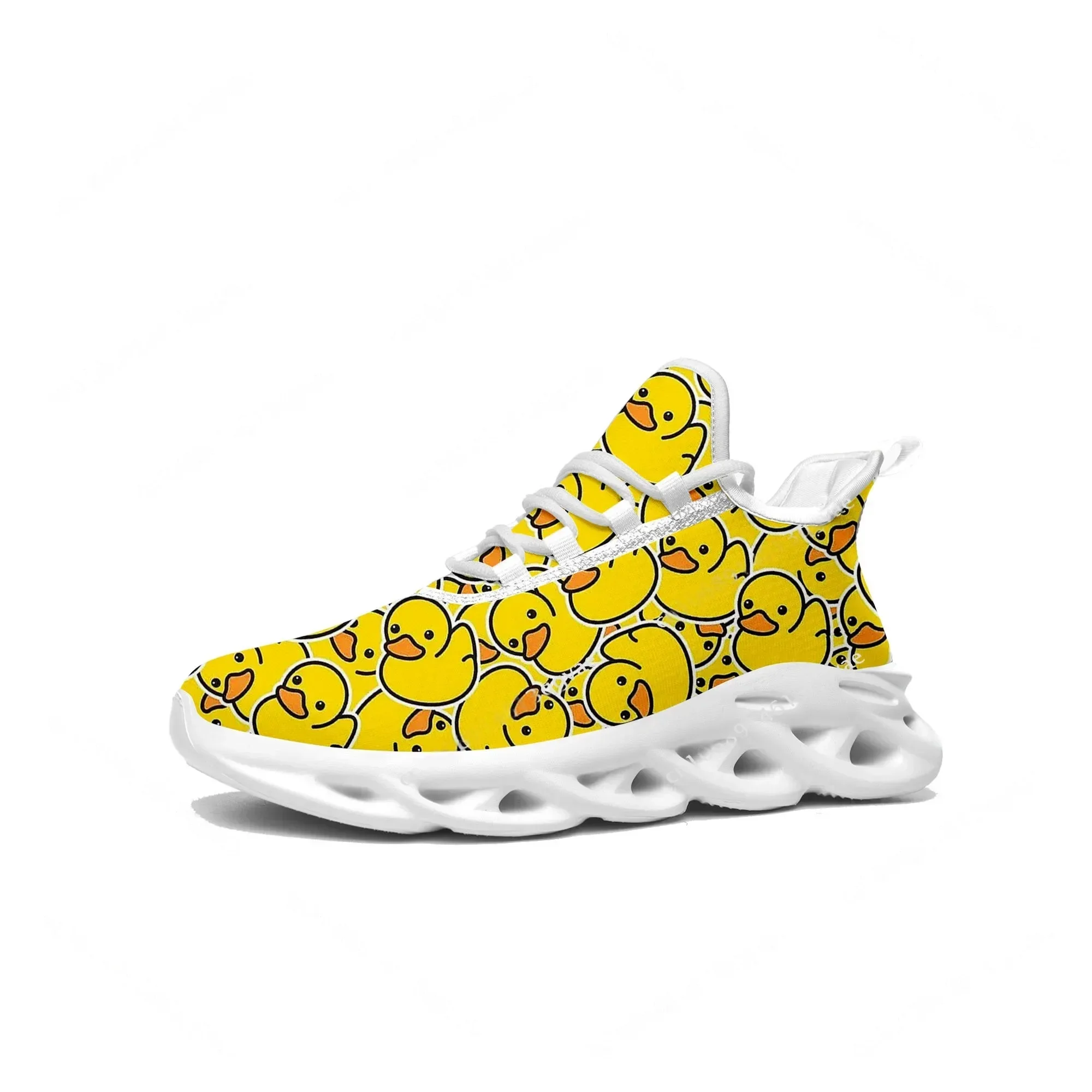 Yellow Duck Printed Flats Snea - Women'S Yellow Fashion Sneakers 评论和价格