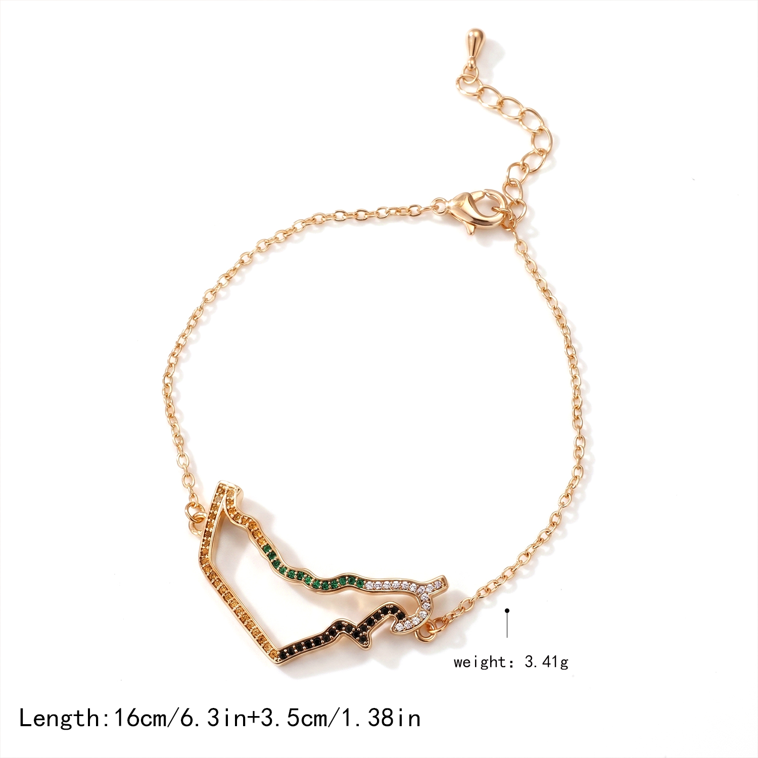 Patriotic UAE Map Crystal Desi - Women Fashion Uae 评论和价格