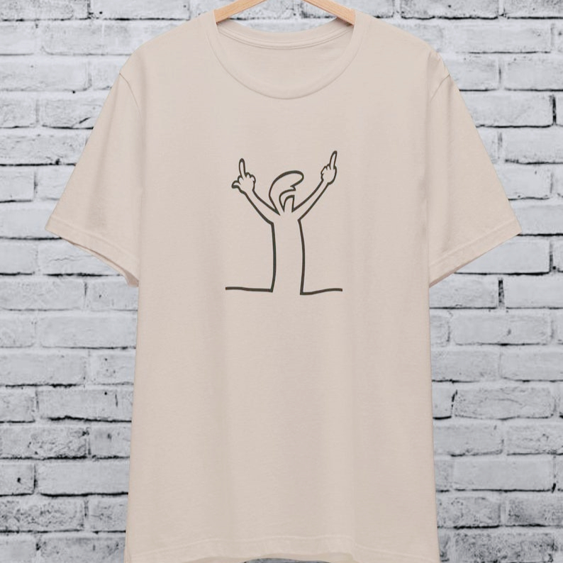 Angry La Linea Unisex T-Shirt  - Women'S Fashion From The 80S 评论和价格
