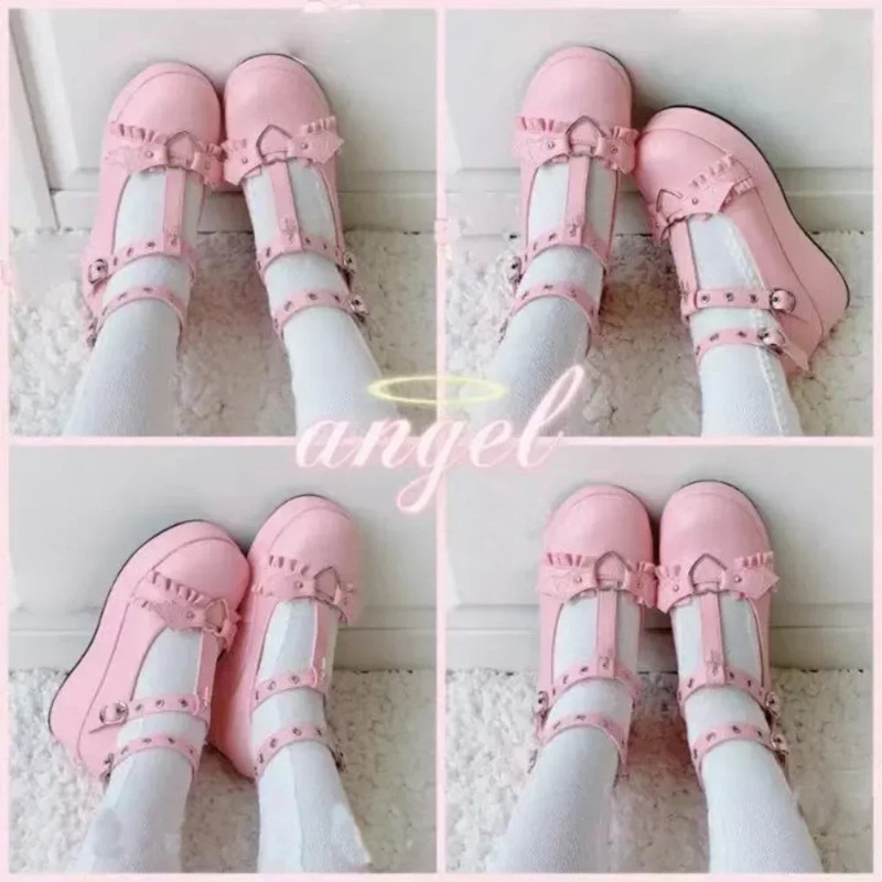 New Sweet Heart Buckle Wedges  - Women'S Fashion Footwear 评论和价格