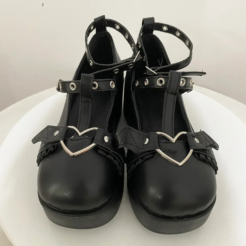 New Sweet Heart Buckle Wedges  - Women'S Fashion Footwear 评论和价格