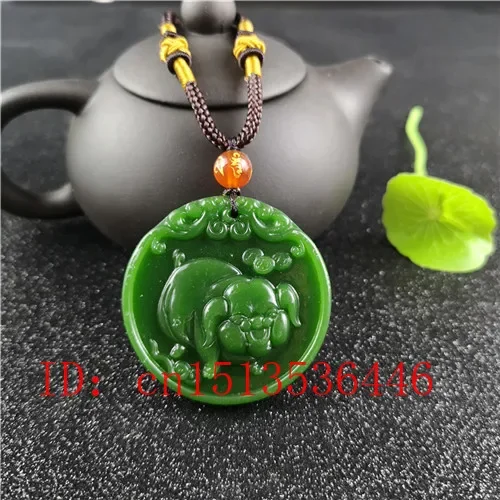 Natural Green Chinese Pig Carv - Women'S Fashion Jewellery 评论和价格