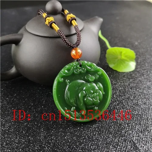 Natural Green Chinese Pig Carv - Women'S Fashion Jewellery 评论和价格