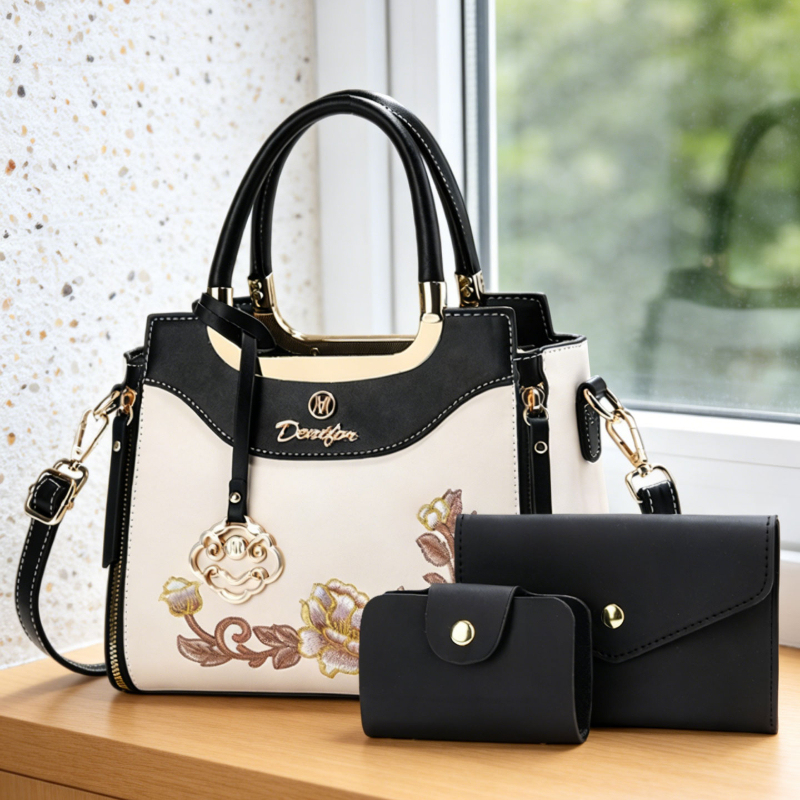 3-piece set of high-quality em - Women Fashion Handbags 评论和价格