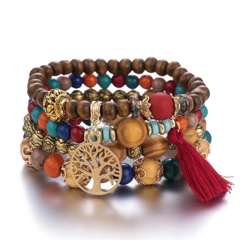 4Pcs Boho Tree Of Life Bracele - Women'S Ysl Fashion 评论和价格