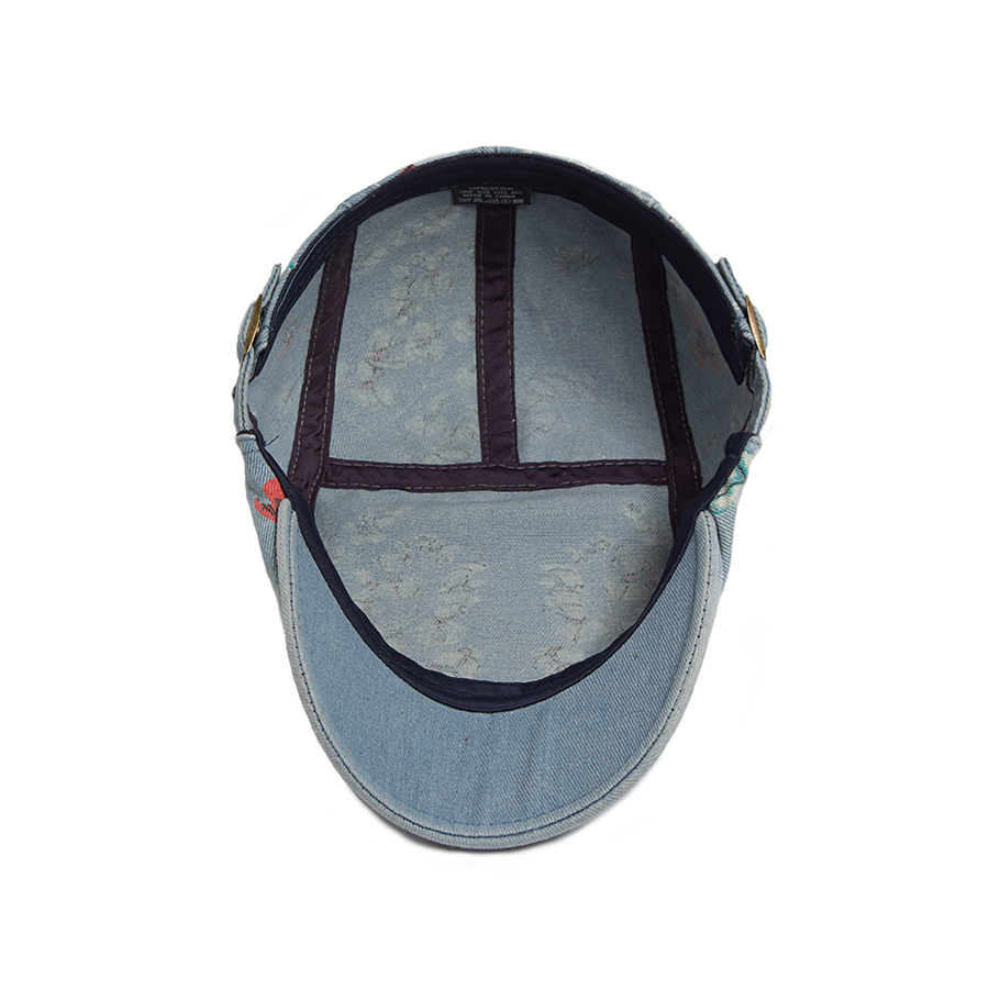 New Vintage Print Denim Beret  - Women Fashion Nz 评论和价格