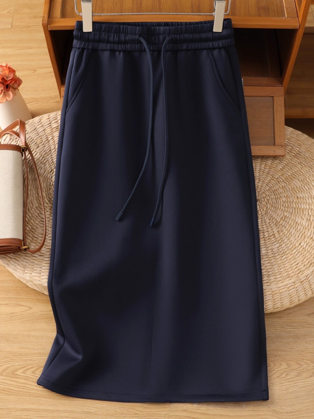 Dark Blue A-Line Midi Skirt Wo - A-Line Skirt Midi 评论和价格