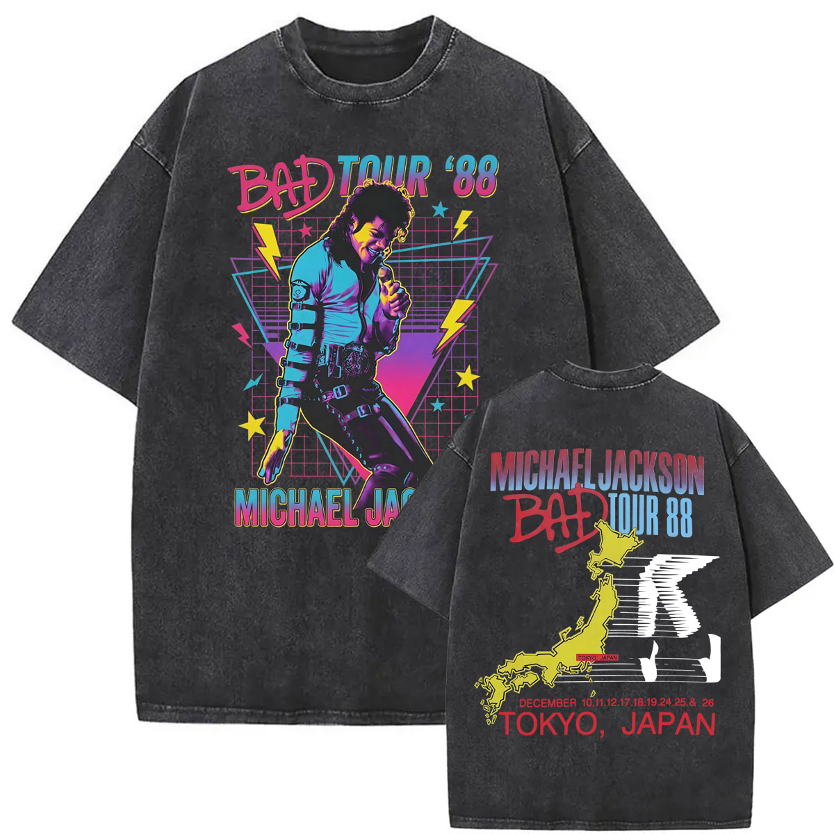 Vintage Washed King of Pop Bad - Women'S Fashion From The 80S 评论和价格