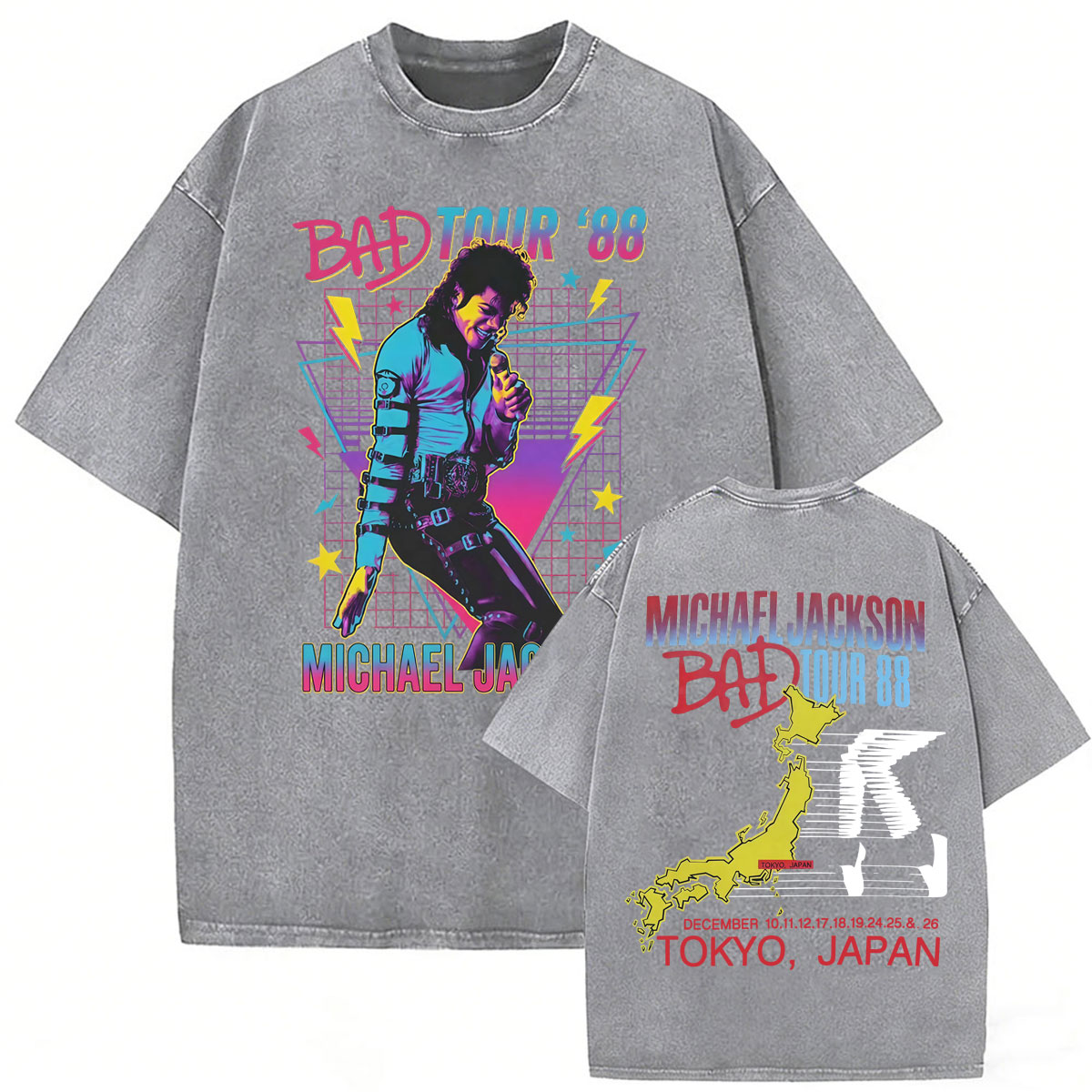 Vintage Washed King of Pop Bad - Women'S Fashion From The 80S 评论和价格