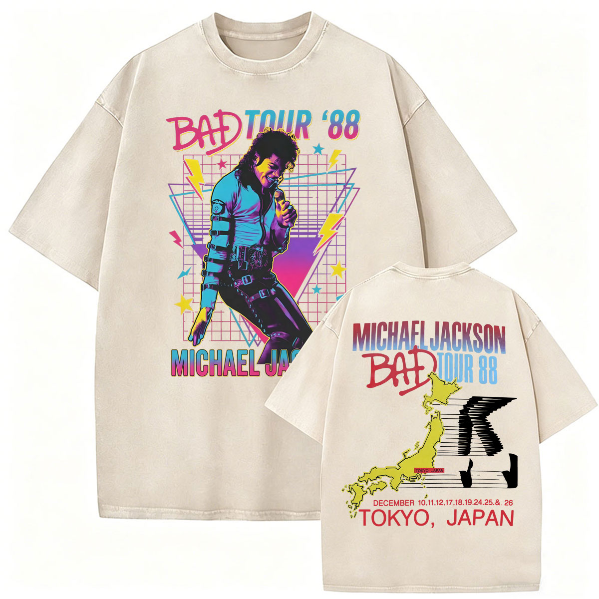 Vintage Washed King of Pop Bad - Women'S Fashion From The 80S 评论和价格