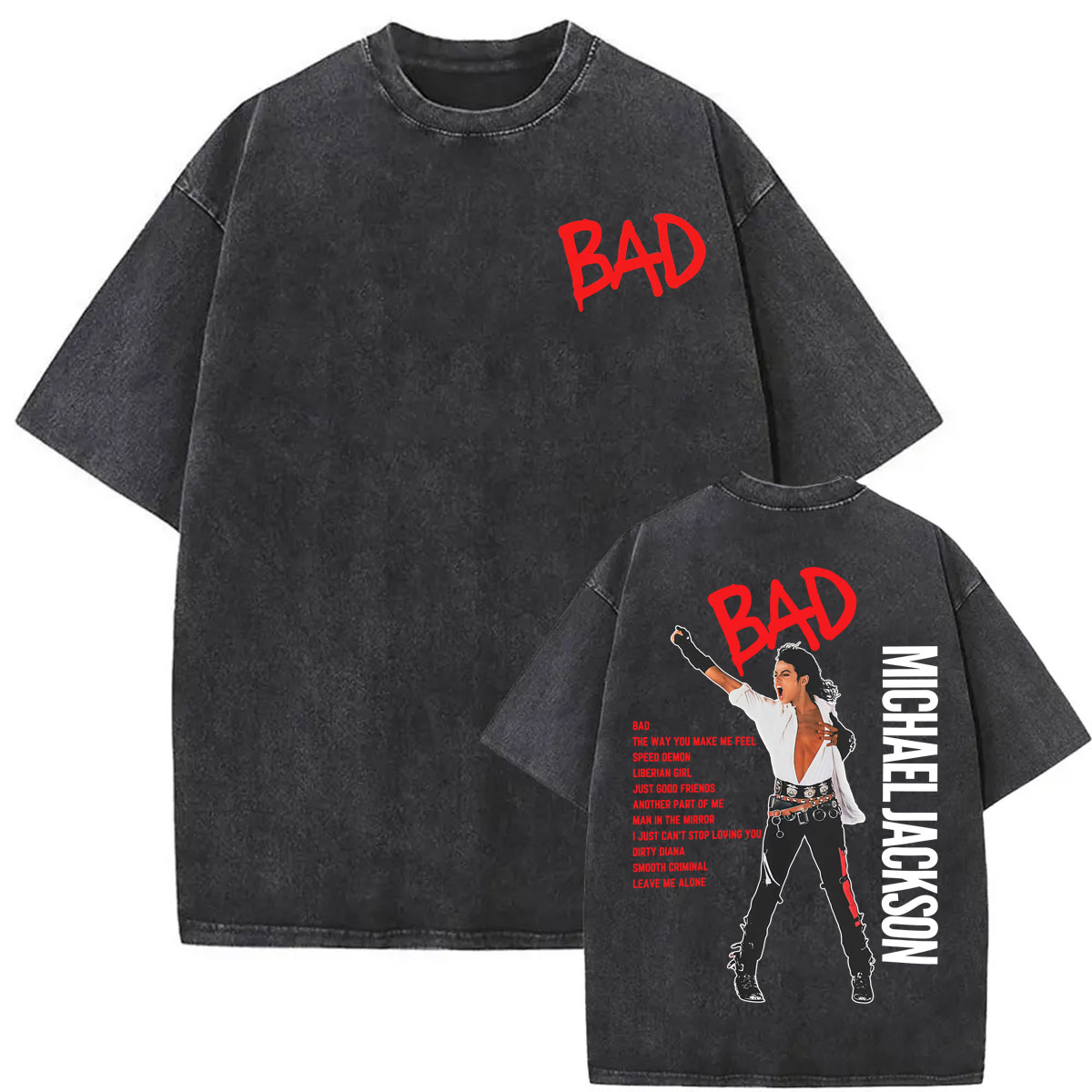 Vintage Washed King of Pop Bad - Women'S Fashion From The 80S 评论和价格