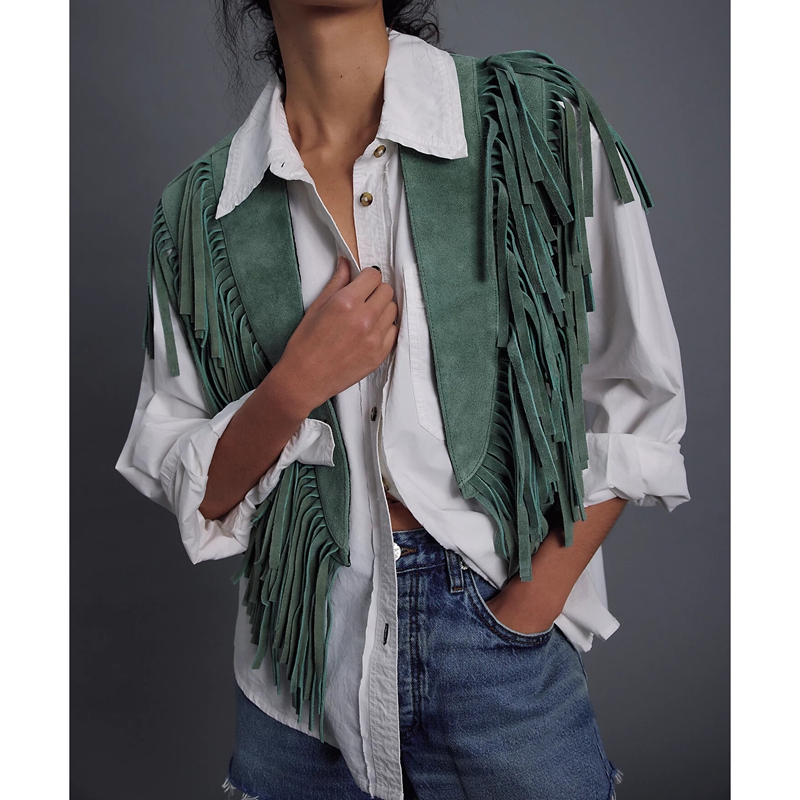 Women's Y2k Vintage Suede Vest - Women'S Fashion In The 70S 评论和价格