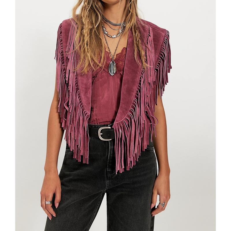 Women's Y2k Vintage Suede Vest - Women'S Fashion In The 70S 评论和价格