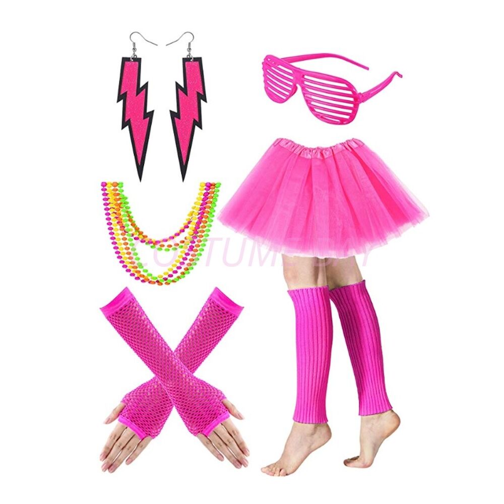 PESENAR Womens Neon 80s Tutu S - Women'S Fashion From The 80S 评论和价格