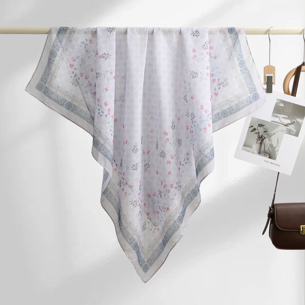 Square Shape Floral Printed Sc - Women Fashion Malaysia 评论和价格