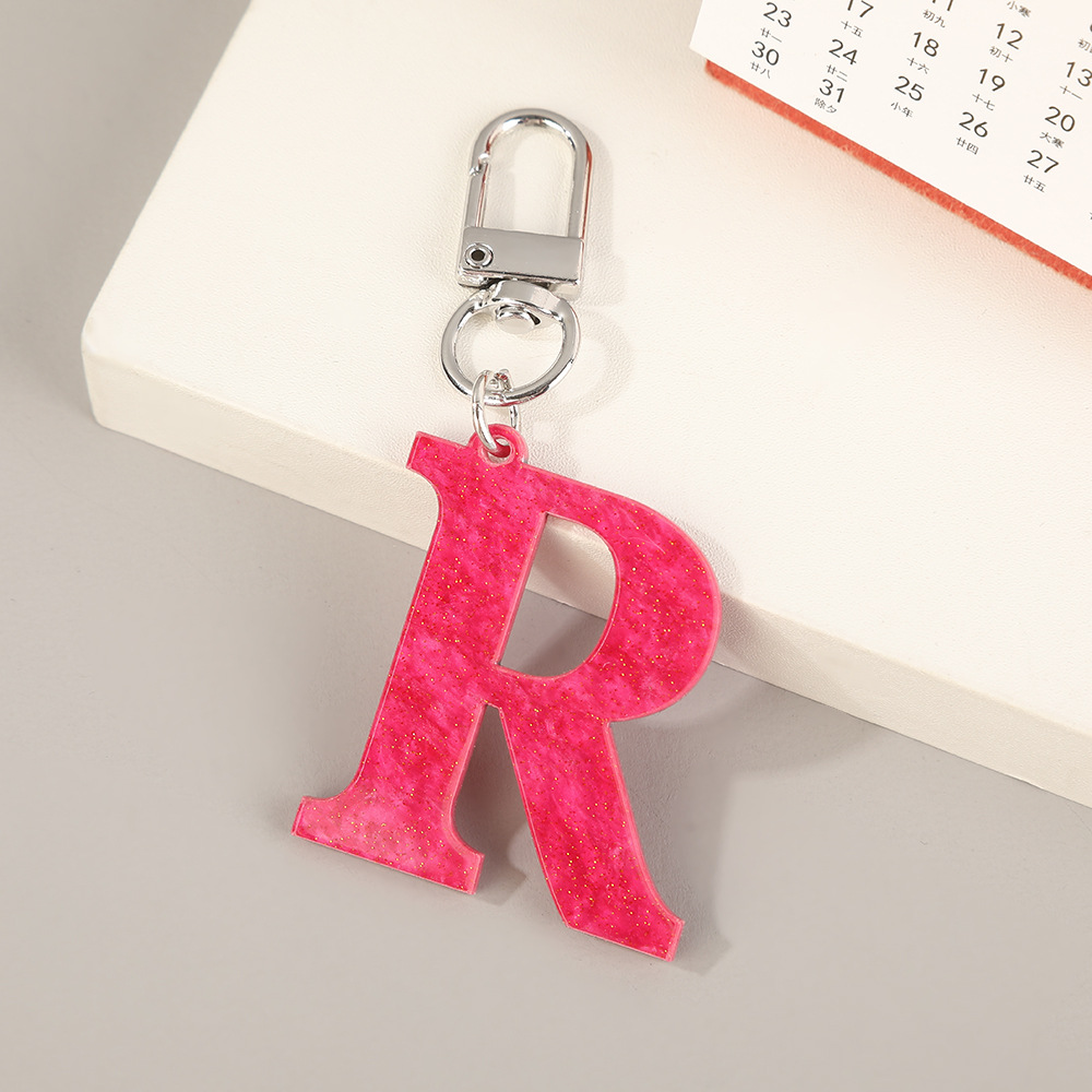 26-Letter Minimalist Keychain  - Women'S Ysl Fashion 评论和价格
