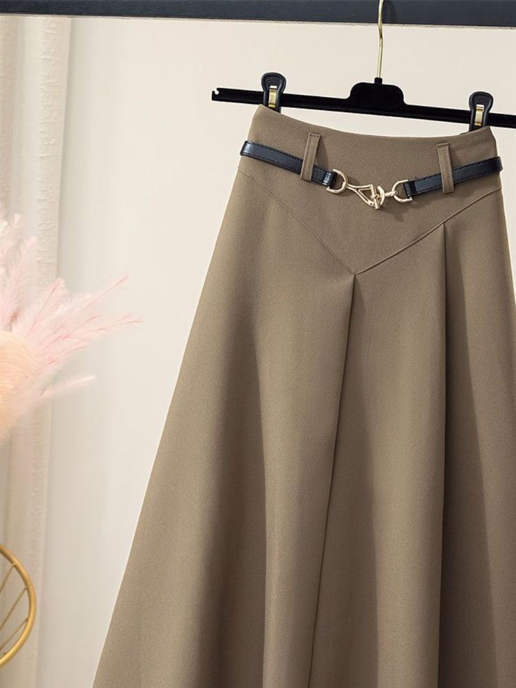 Spring Autumn New Style Women' - A-Line Skirt Midi 评论和价格