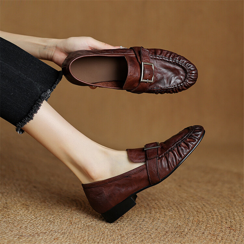 New Autumn Genuine Leather Wom - Women'S Fashion Footwear 评论和价格