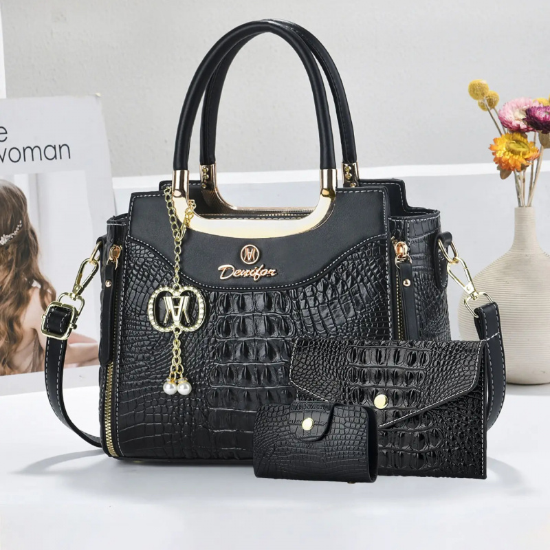 Women's Crocodile Texture Hand - Women Fashion Handbags 评论和价格