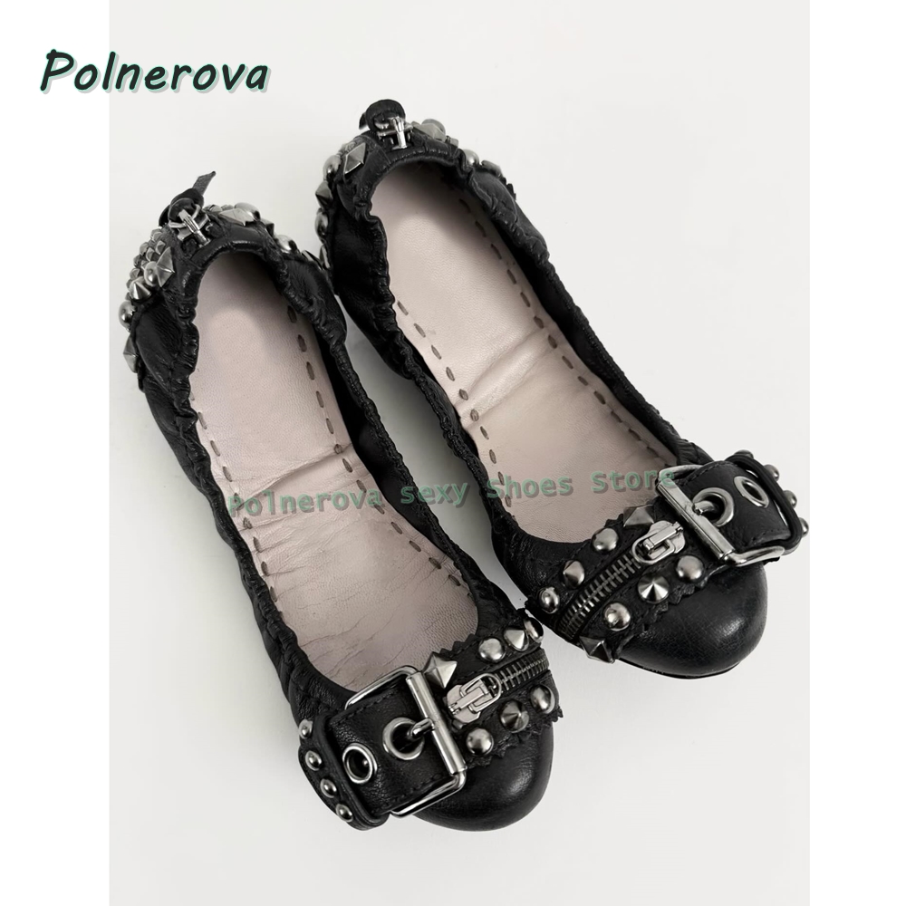 Rivet Belt Buckle Mary Jane Sh - Women'S Fashion Footwear 评论和价格
