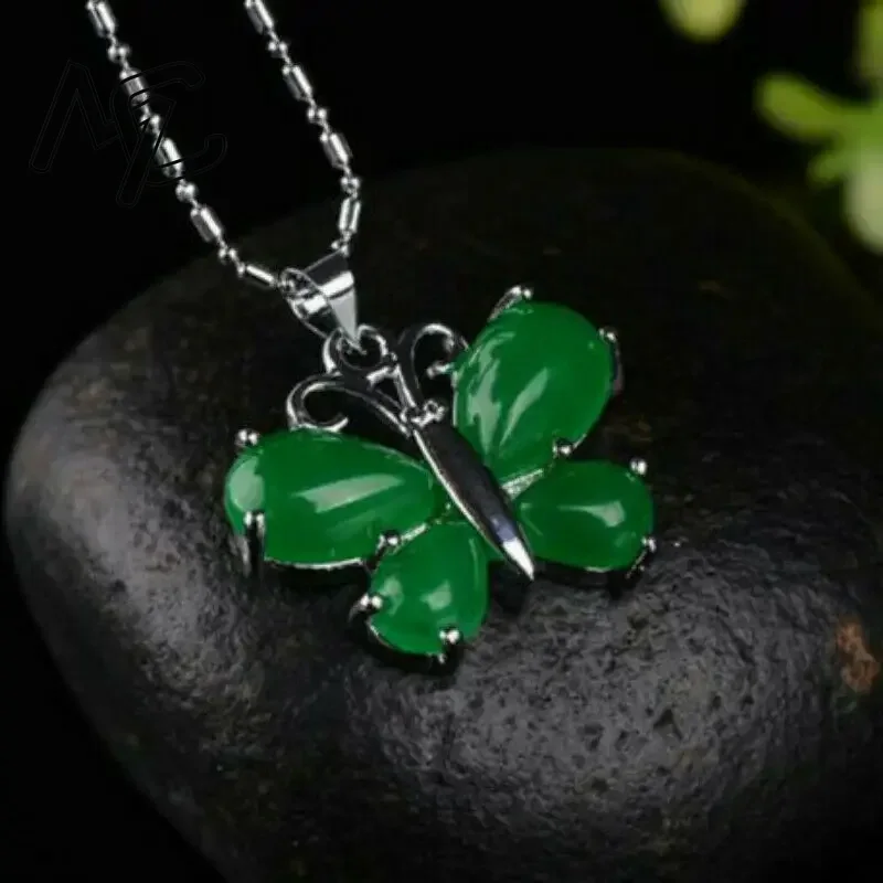 S925 Silver Green Jade Butterf - Women'S Fashion Jewellery 评论和价格