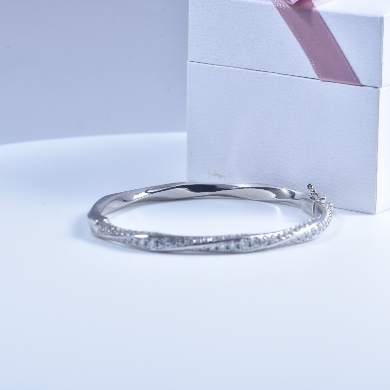 s925 Sterling Silver Bangle fo - Women'S Fashion Jewellery 评论和价格