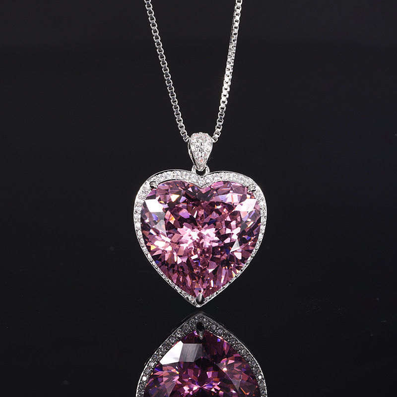 Shiny Cut Heart Pendant Neckla - Women'S Fashion Jewellery 评论和价格