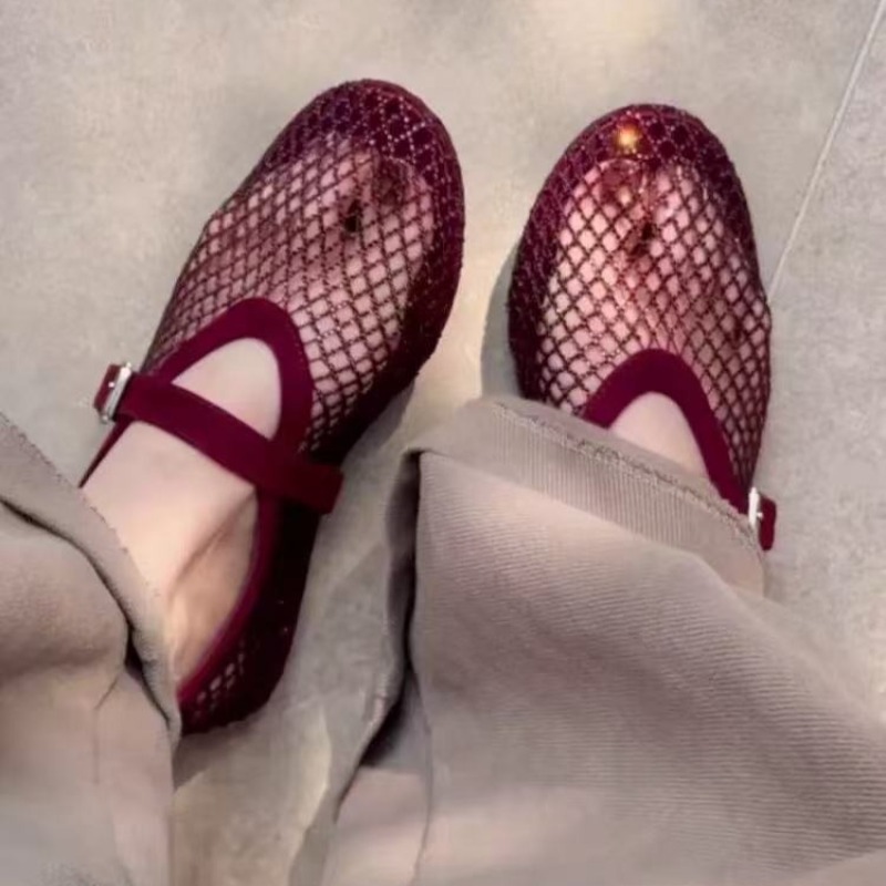 Hollow Rhinestone Baotou Sanda - Women'S Fashion Footwear 评论和价格
