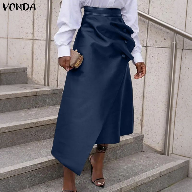 VONDA Plus Size 5XL Elegant Wo - A-Line Skirt Midi 评论和价格