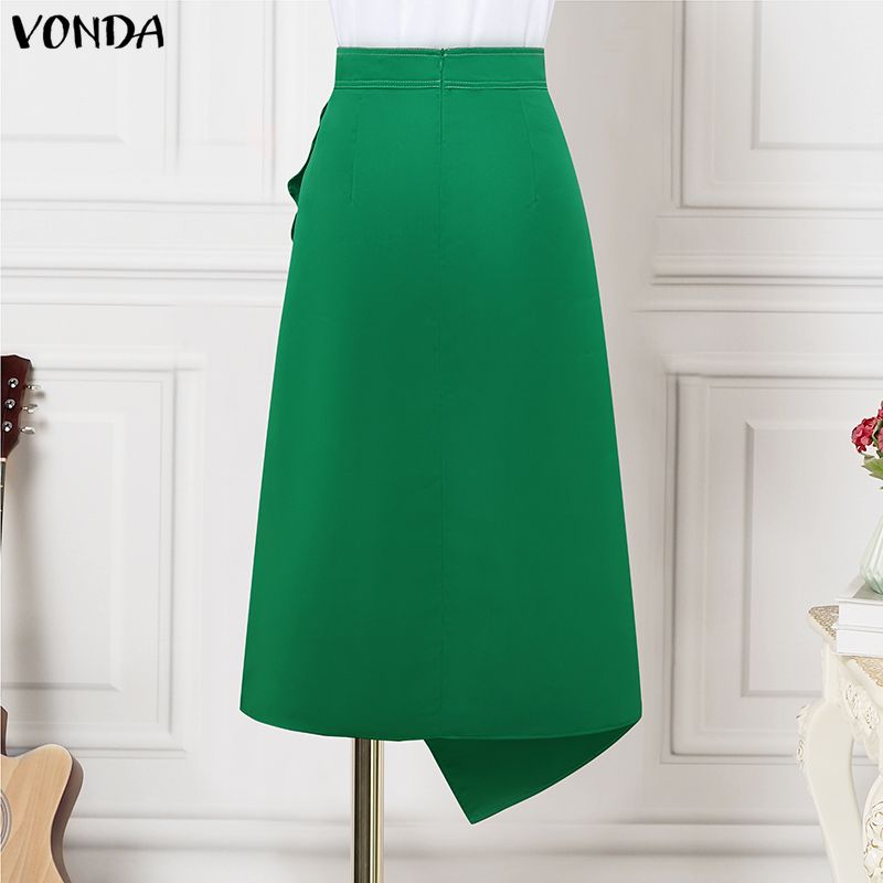 VONDA Plus Size 5XL Elegant Wo - A-Line Skirt Midi 评论和价格