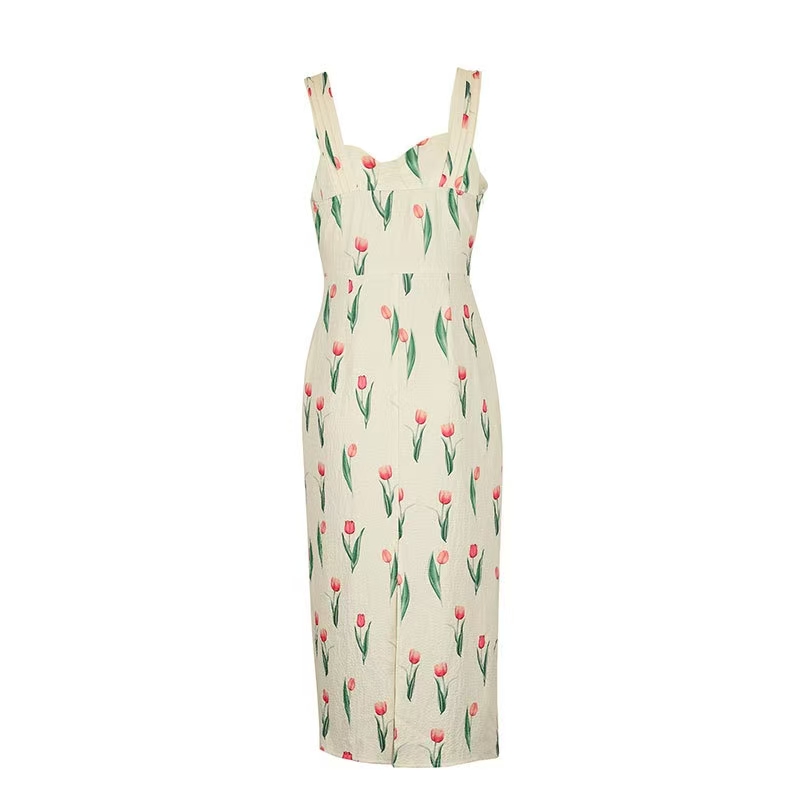 Fashionable Floral Print Crop  - A-Line Skirt Midi 评论和价格