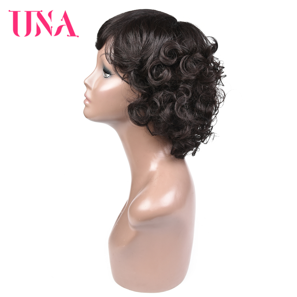 UNA Fashion Short Curly Human  - Women Fashion Malaysia 评论和价格