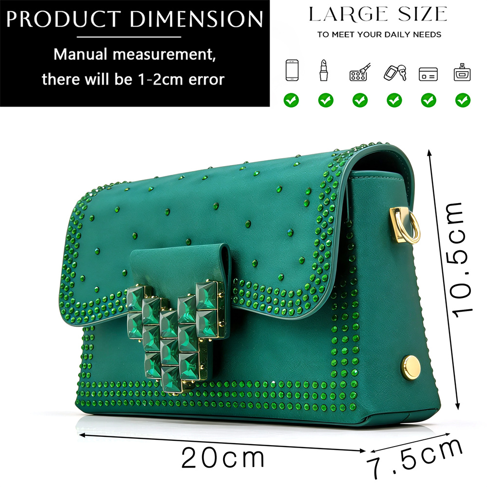 Elegant Women's Purple Rhinest - Women Fashion Handbags 评论和价格