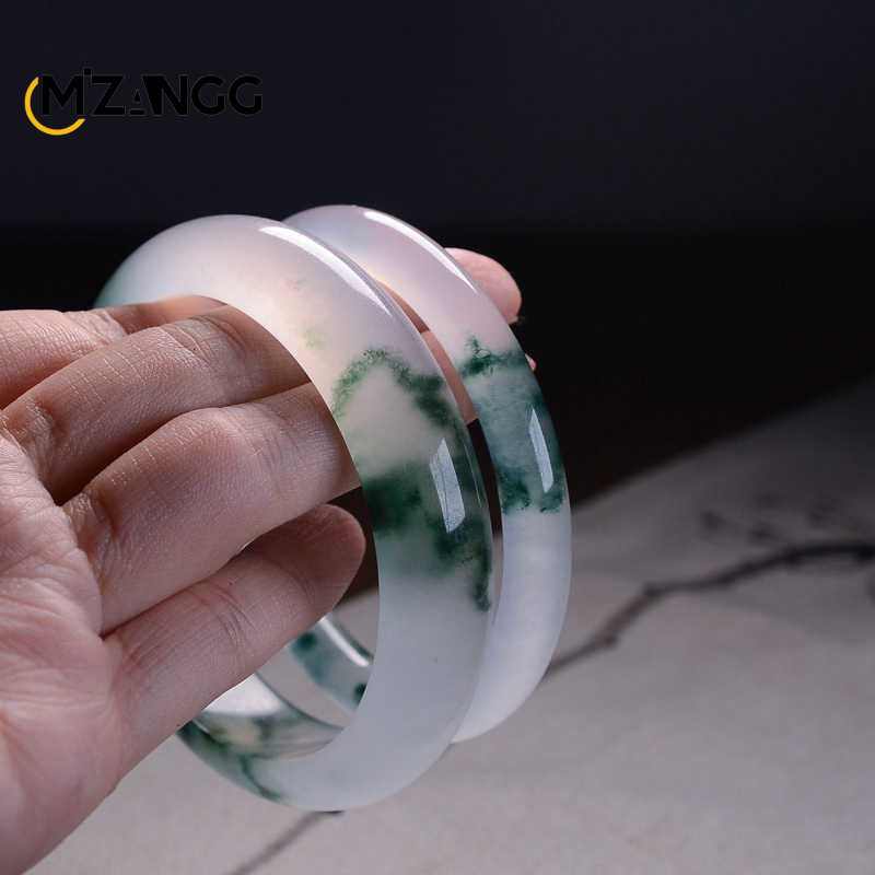 Natural Green Jadeite Bangle J - Women'S Fashion Jewellery 评论和价格