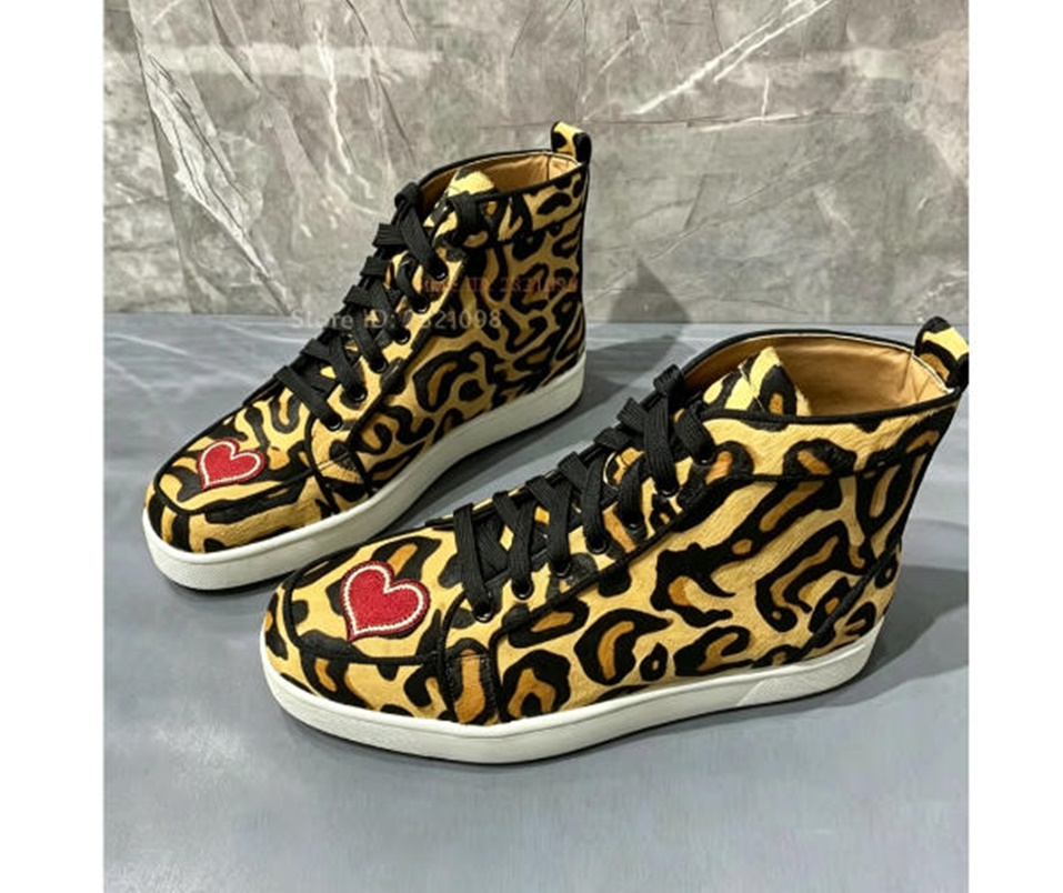 Leopard Printed High Top Sneak - Women'S Yellow Fashion Sneakers 评论和价格