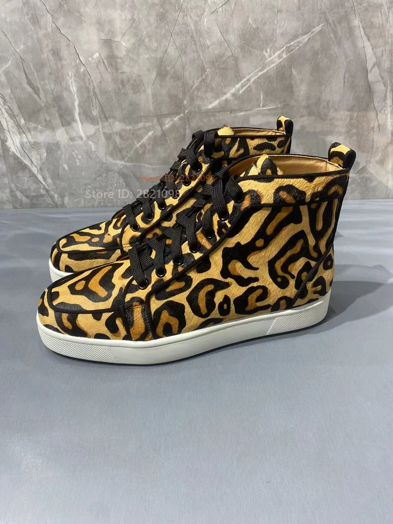 Leopard Printed High Top Sneak - Women'S Yellow Fashion Sneakers 评论和价格