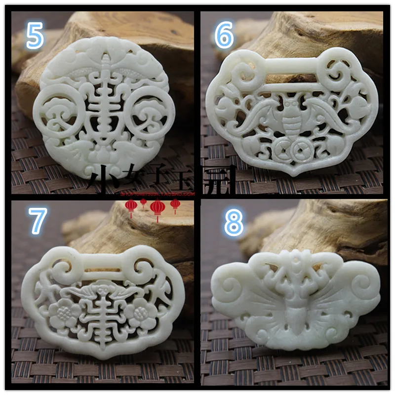 Natural White Jade Carved Luck - Women'S Fashion Jewellery 评论和价格